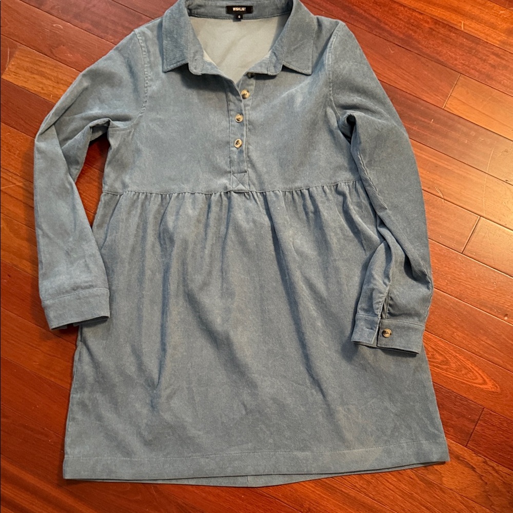 Wishlist Blue Corduroy Dress size S